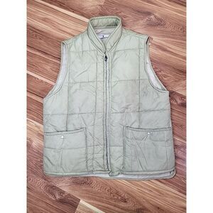 Vintage Zero Wear Puffer Vest‎ Men's Medium Tan Jacket Sleeveless 1960s Full Zip